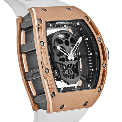 Richard Mille RM 052-013 Diamonds Skull Dial Rose Gold Men Watch