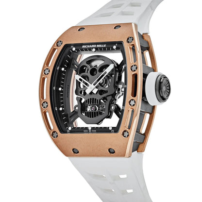 Richard Mille RM 052-013 Diamonds Skull Dial Rose Gold Men Watch