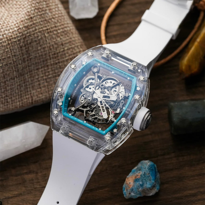 Richard Mille RM 055-023 Blue White Rubber Band Automatic Men Watch