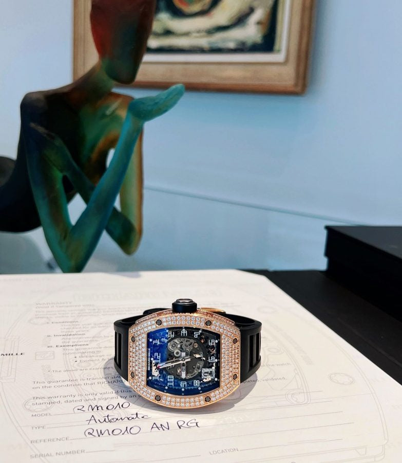 Richard Mille RM010 RM010-002 Around 5042mm Men Transparent Dial Rose Gold