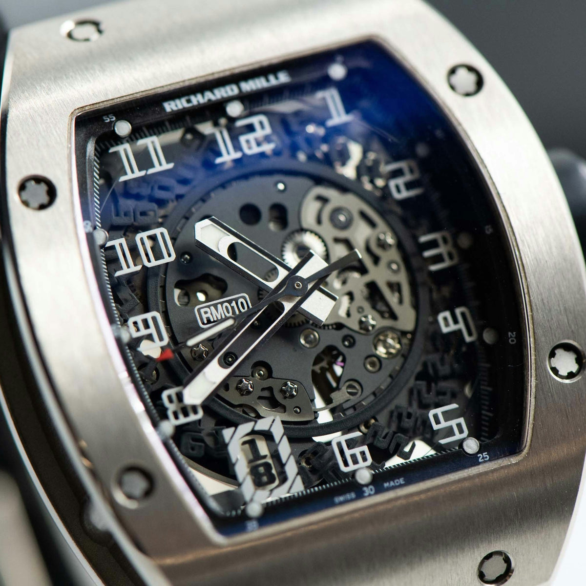 Richard Mille RM010 Skeleton Arabic Numerals White Gold