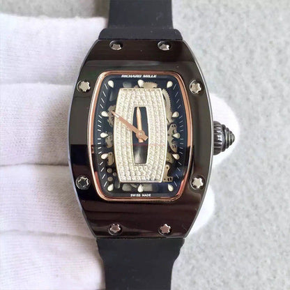 Richard Mille RM07-01 Around 31 45mm Ladies RM07-01-006 Black With Diamonds Dial Black