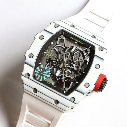 Richard Mille RM35-02 Rafael Nadal White Carbon Case Rubber Strap