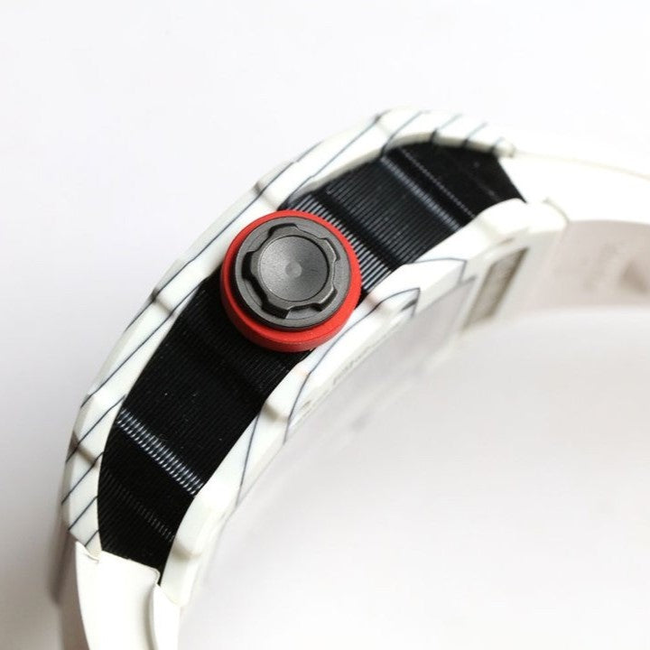 Richard Mille RM35-02 Rafael Nadal White Carbon Case Rubber Strap