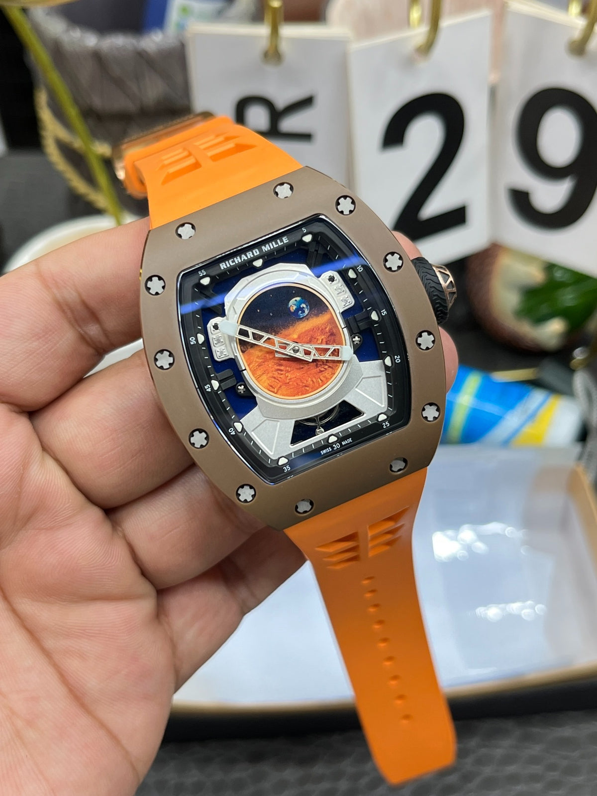 Richard Mille RM52-05 Around 50 42mm RM52-05-005 Men Mars Earth Dial