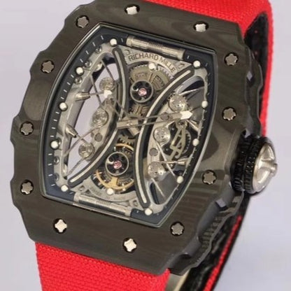Richard Mille RM53-01 Red Case Red Fabric Strap