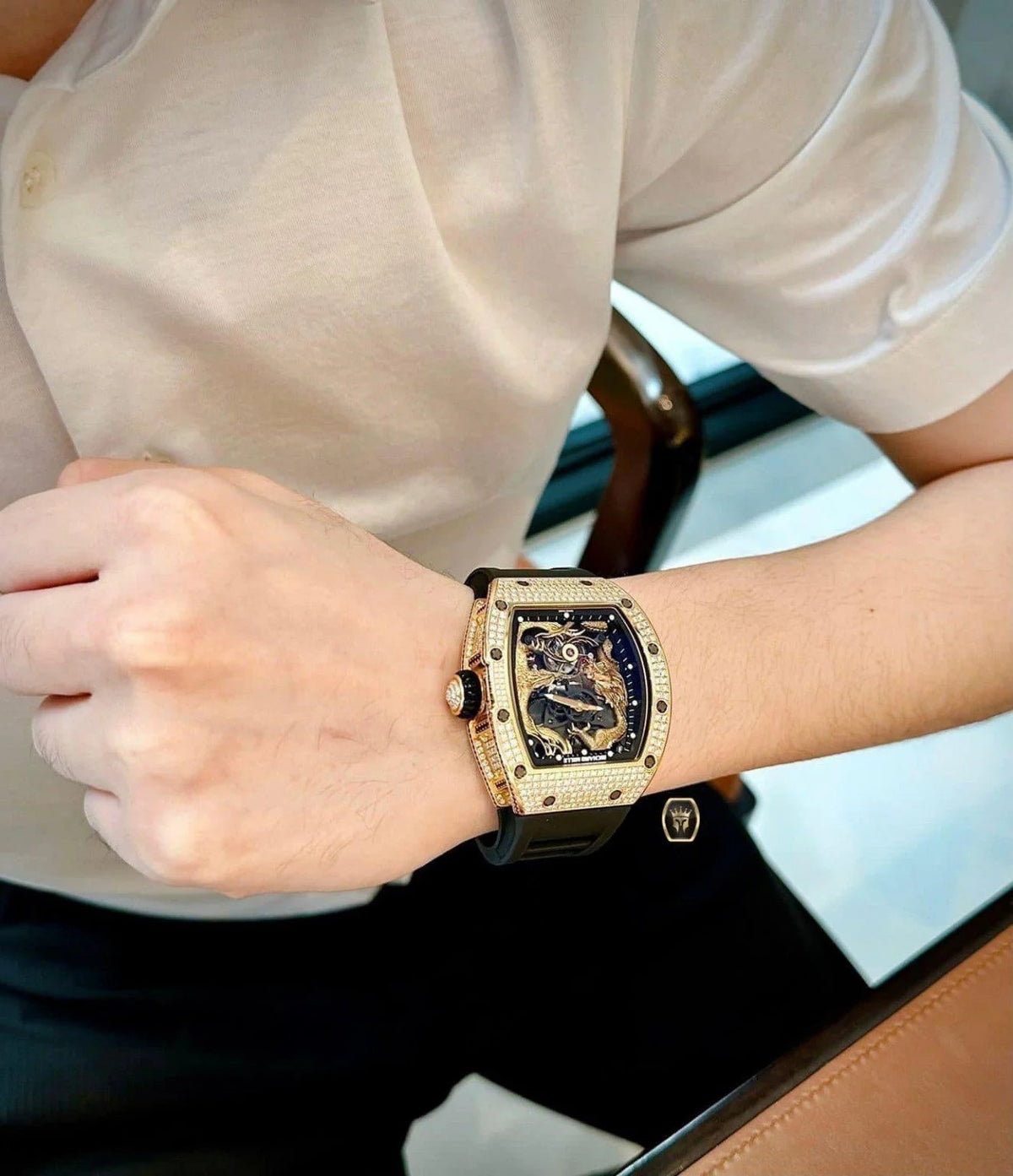 Richard Mille RM57-01 Dragon and Phoenix Jackie Chan Tourbillon White Gold Black