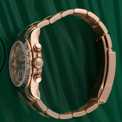 Rolex 116505-0017 Cosmograph Daytona Pink Baguette Index Everose Gold