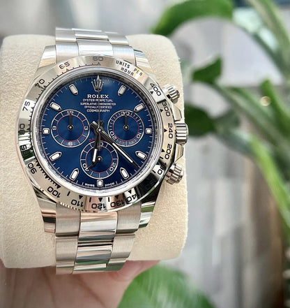 Rolex Cosmograph Daytona 18K White Gold Blue Dial 116509-0071