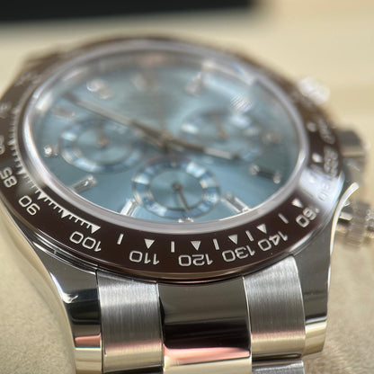 Rolex Cosmograph Daytona 40Mm Platinum Oyster Ice Blue Dial 116506