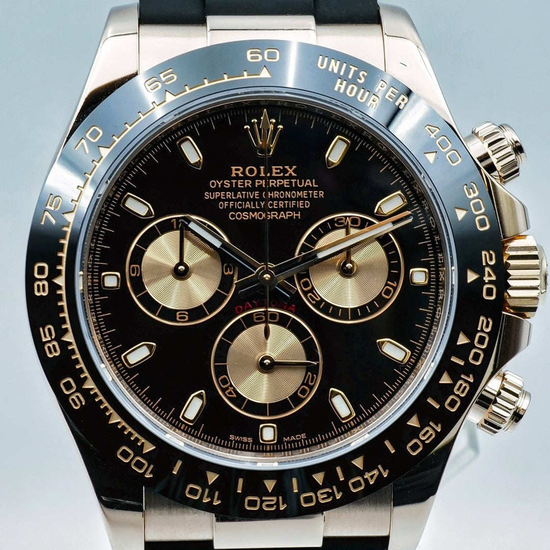 Rolex Cosmograph Daytona Black And Pink Dial Automatic Men Oysterflex Watch 40Mm