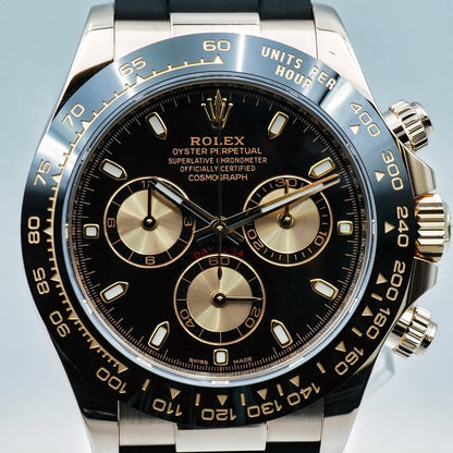 Rolex Cosmograph Daytona Black And Pink Dial Automatic Men Oysterflex Watch 40Mm