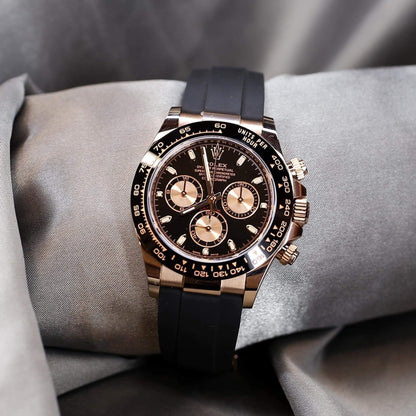 Rolex Cosmograph Daytona Black And Pink Dial Automatic Men Oysterflex Watch 40Mm