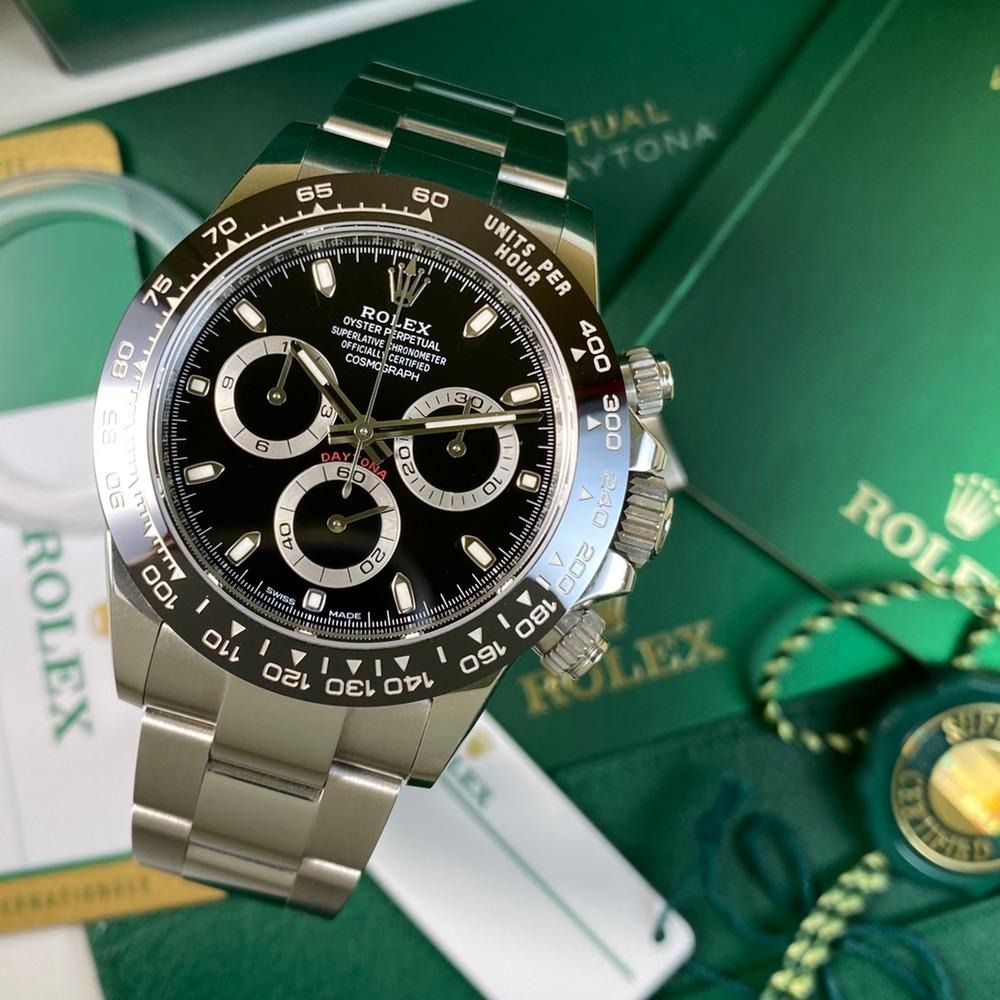 Rolex Cosmograph Daytona Ceramic Bezel Black Dial Mens Watch