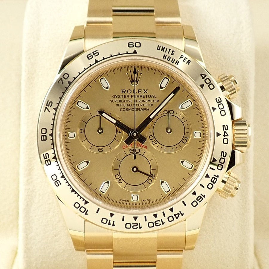 Rolex Cosmograph Daytona Champagne Dial 18Kt Yellow Gold Oyster Bracelet Men'S Watch 116508-0003