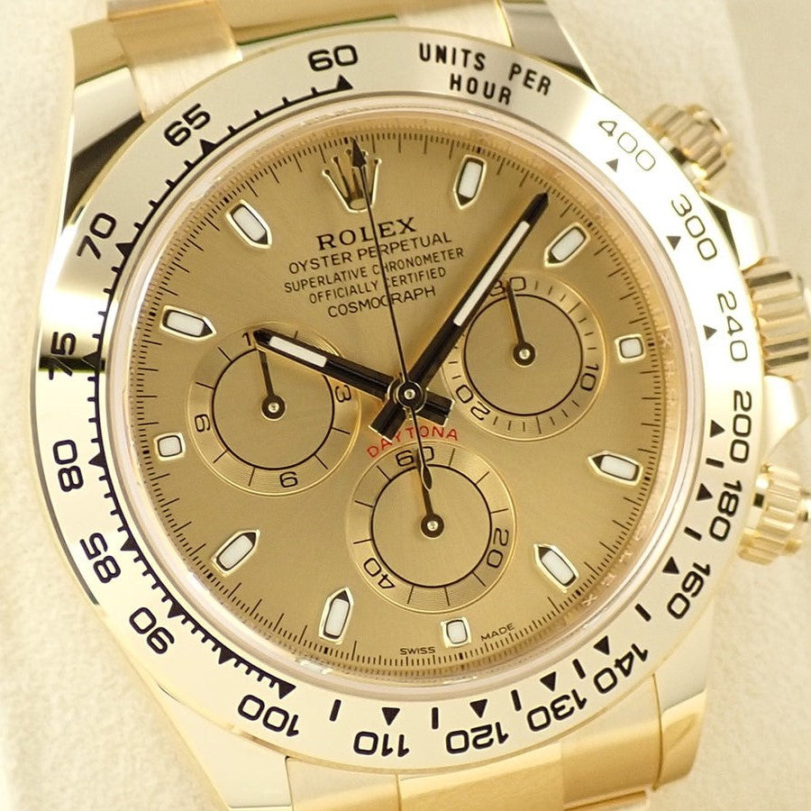 Rolex Cosmograph Daytona Champagne Dial 18Kt Yellow Gold Oyster Bracelet Men'S Watch 116508-0003