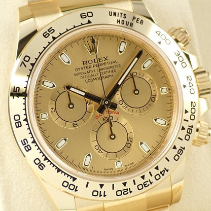 Rolex Cosmograph Daytona Champagne Dial 18Kt Yellow Gold Oyster Bracelet Men'S Watch 116508-0003
