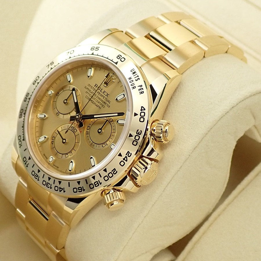 Rolex Cosmograph Daytona Champagne Dial 18Kt Yellow Gold Oyster Bracelet Men'S Watch 116508-0003