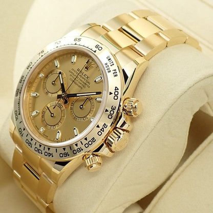 Rolex Cosmograph Daytona Champagne Dial 18Kt Yellow Gold Oyster Bracelet Men'S Watch 116508-0003