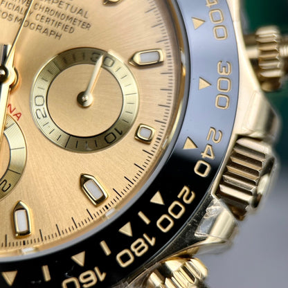 Rolex Cosmograph Daytona Champagne Dial Oysterflex Yellow Gold Mens Watch 116518Ln