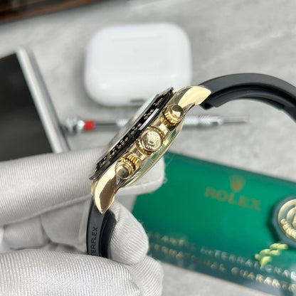 Rolex Cosmograph Daytona Champagne Dial Oysterflex Yellow Gold Mens Watch 116518Ln