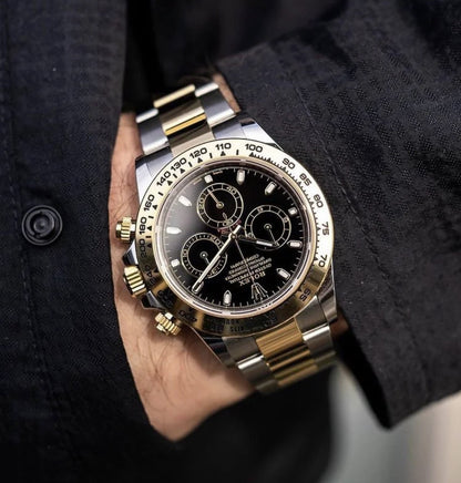Rolex Cosmograph Daytona Chronograph Automatic Diamond Black Dial Men Watch 40Mm