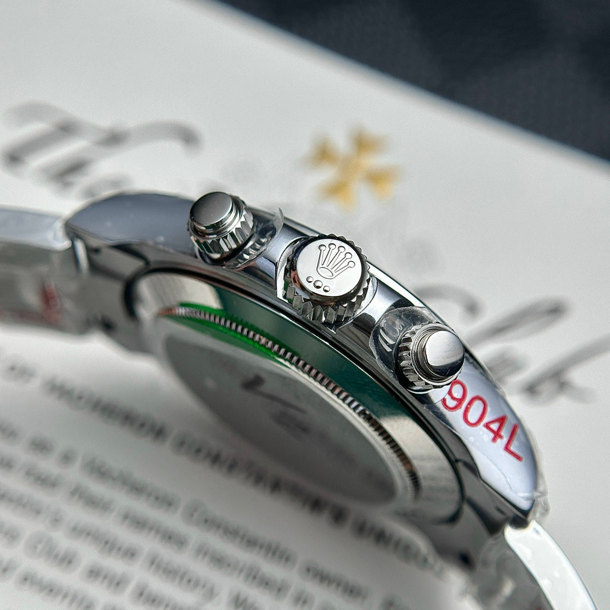 Rolex Cosmograph Daytona Steel And Black Oyster White Gold Mens Watch 116509