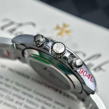 Rolex Cosmograph Daytona Steel And Black Oyster White Gold Mens Watch 116509