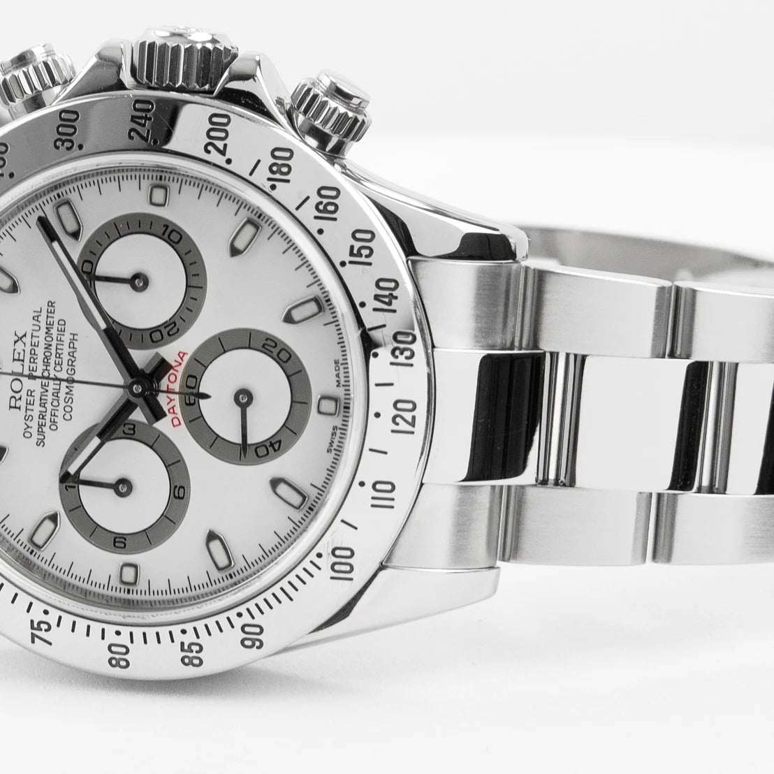 Rolex Cosmograph Daytona White Dial Stainless Steel Oyster Bracelet Automatic Men Watch 116520Wso 40Mm