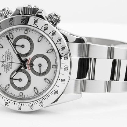 Rolex Cosmograph Daytona White Dial Stainless Steel Oyster Bracelet Automatic Men Watch 116520Wso 40Mm