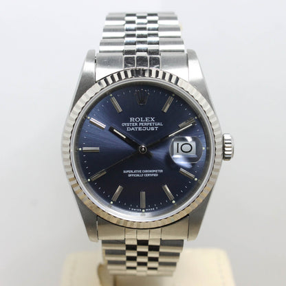 Rolex Datejust 16234 navy dial jubilee 36mm
