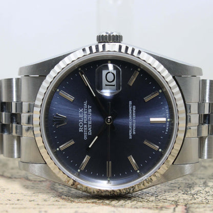 Rolex Datejust 16234 navy dial jubilee 36mm
