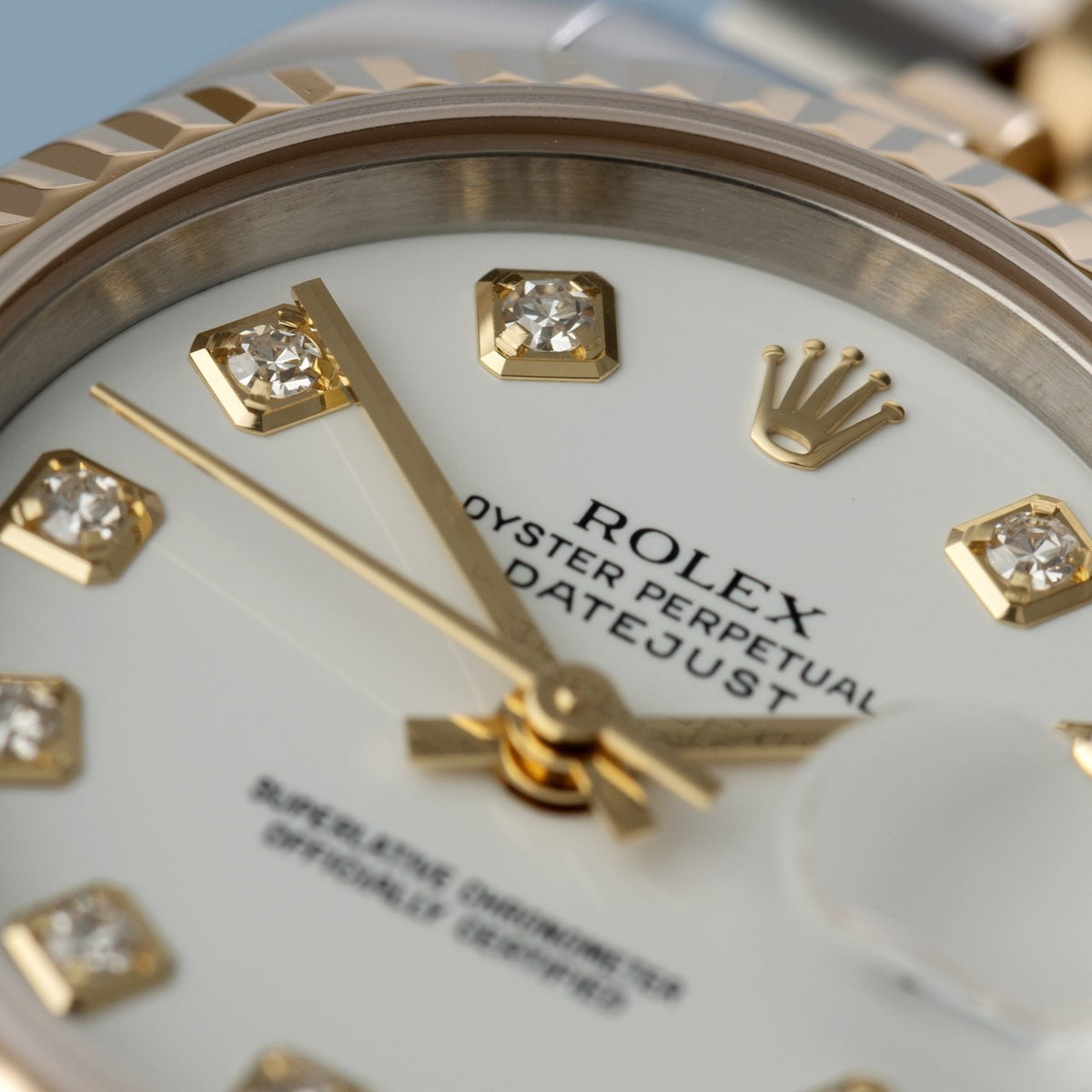 Rolex Datejust 179173 Yellow Gold Jubilee Bracelet Diamond Dial Lady Watch