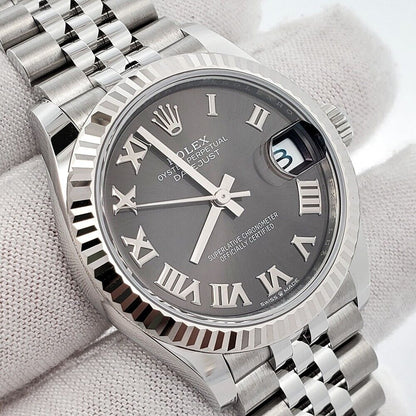 Rolex Datejust 31 Mm Oystersteel And White Gold Dark Grey M278274 0021