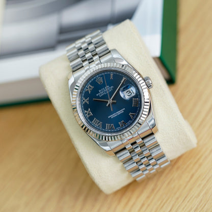 Rolex Datejust 36 Blue Roman Numeral Dial 116234 Ar