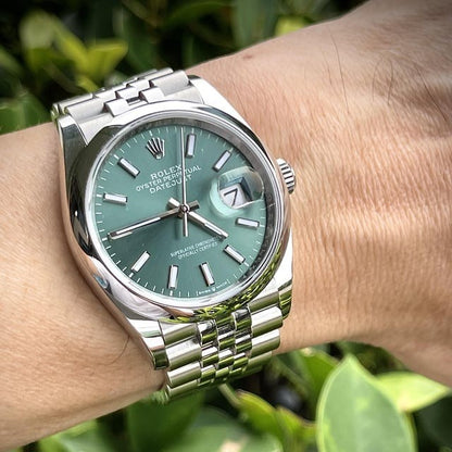 Rolex Datejust 36 Mm Mint Green M126200 0023