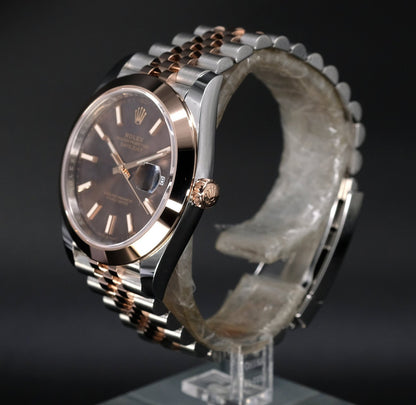 Rolex Datejust 36 Mm Oystersteel And Everose Gold Chocolate Dial Jubilee Bracelet M126301 0002