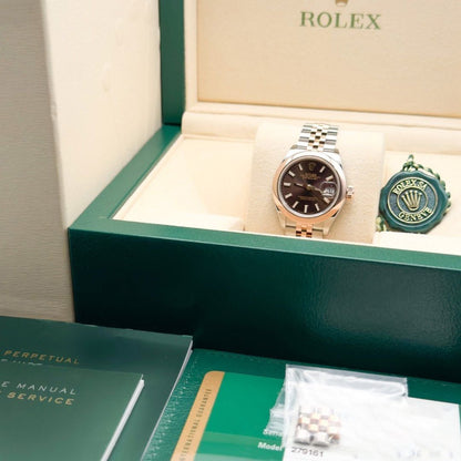 Rolex Datejust 36 Mm Oystersteel And Everose Gold Chocolate M126201 0043