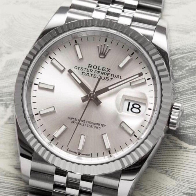Rolex Datejust 36 Mm Oystersteel And White Gold Silver M126234 0014