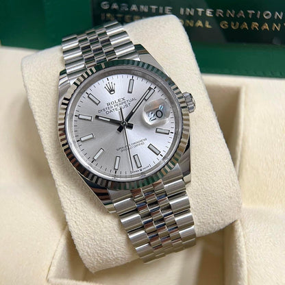 Rolex Datejust 36 Mm Oystersteel And White Gold Silver M126234 0014