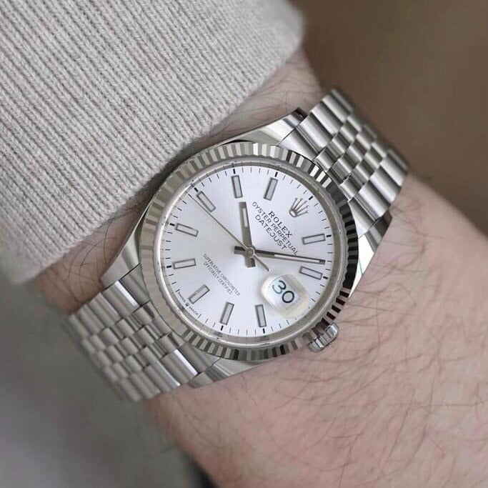 Rolex Datejust 36 Mm Oystersteel And White Gold Silver M126234 0014