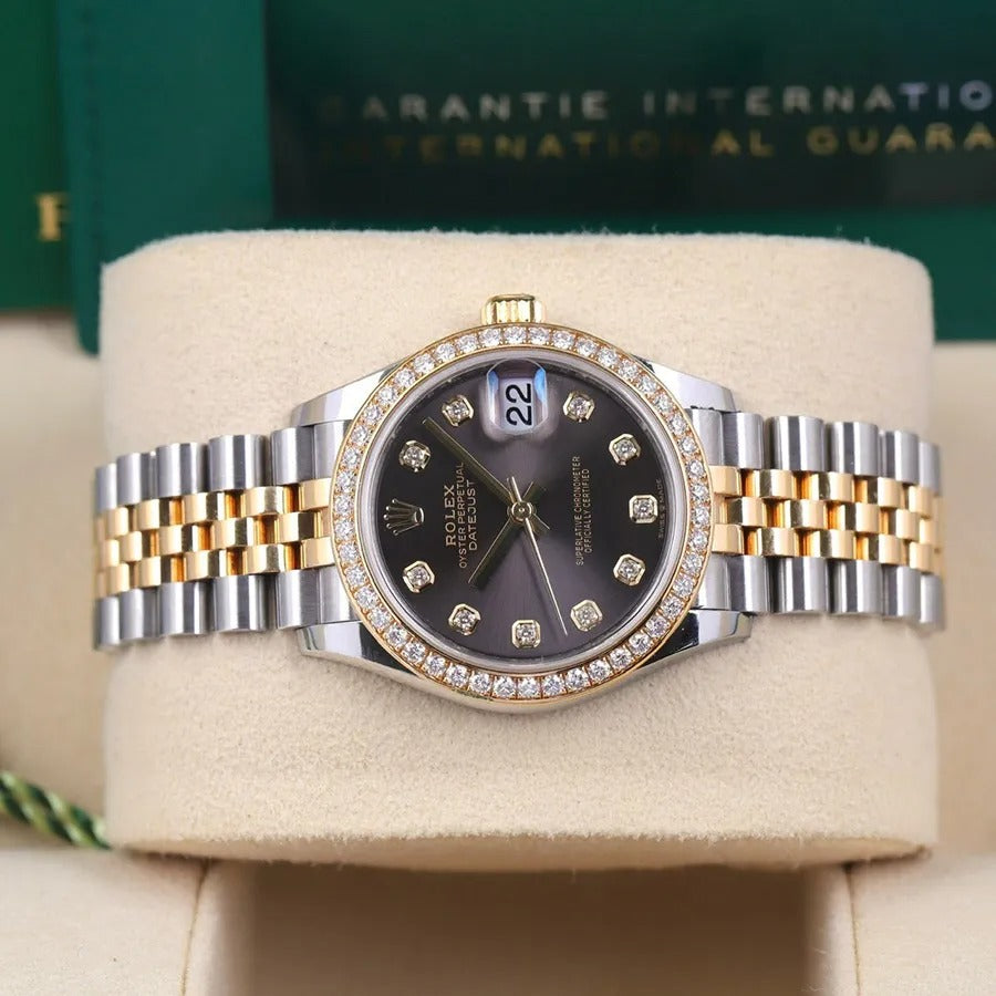 Rolex Datejust 36 Mm Oystersteel And Yellow Gold Bright Black Diamond Set M126283Rbr 0008