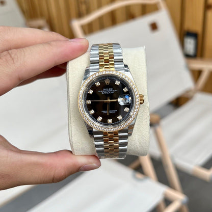 Rolex Datejust 36 Mm Oystersteel And Yellow Gold Champagne Colour Diamond Set M126283Rbr 0003