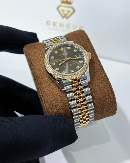 Rolex Datejust 36 Mm Oystersteel And Yellow Gold Champagne Colour Diamond Set M126283Rbr 0003
