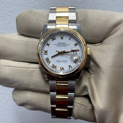 Rolex Datejust 36 Mm Oystersteel And Yellow Gold White Dial M126203 0030
