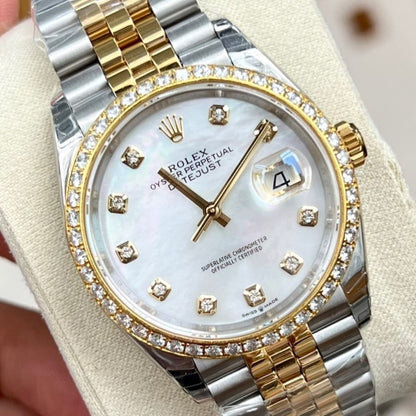 Rolex Datejust 36 Mm Oystersteel And Yellow Gold White M126283Rbr 0005