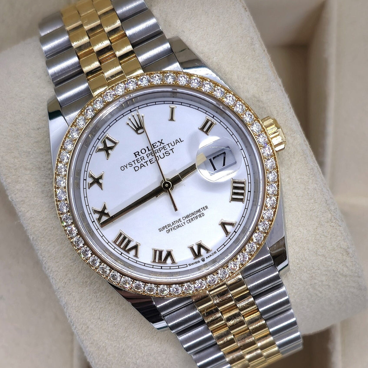 Rolex Datejust 36 Mm Oystersteel And Yellow Gold White M126283Rbr 0015