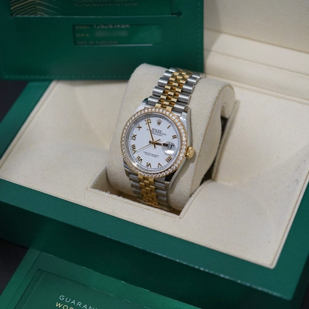Rolex Datejust 36 Mm Oystersteel And Yellow Gold White M126283Rbr 0015