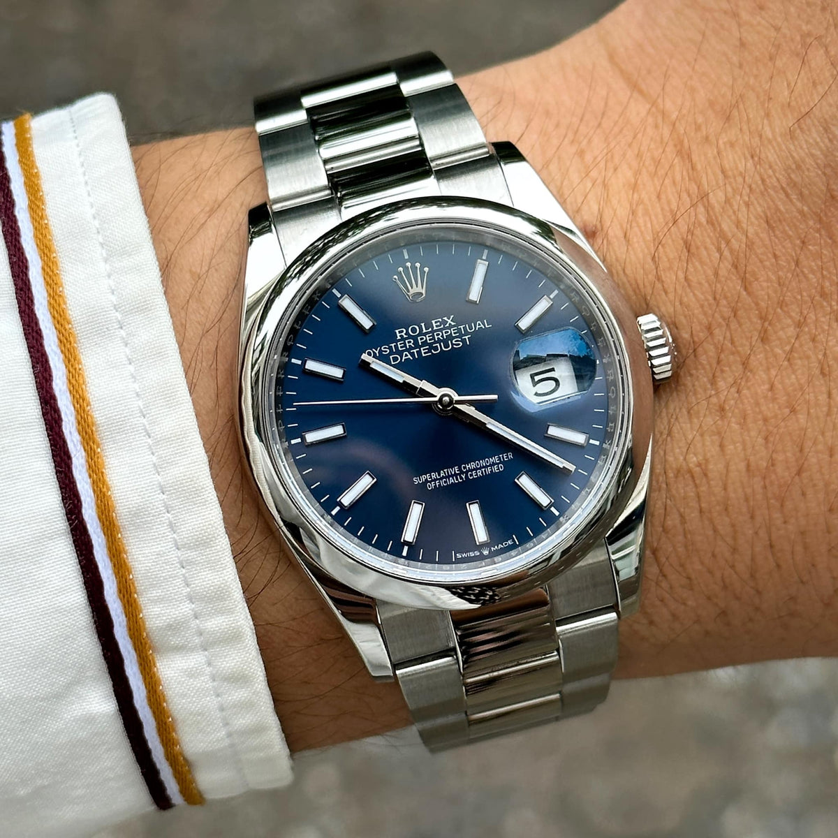 Rolex Datejust 36 Mm Oystersteel Bright Blue M126200 0006