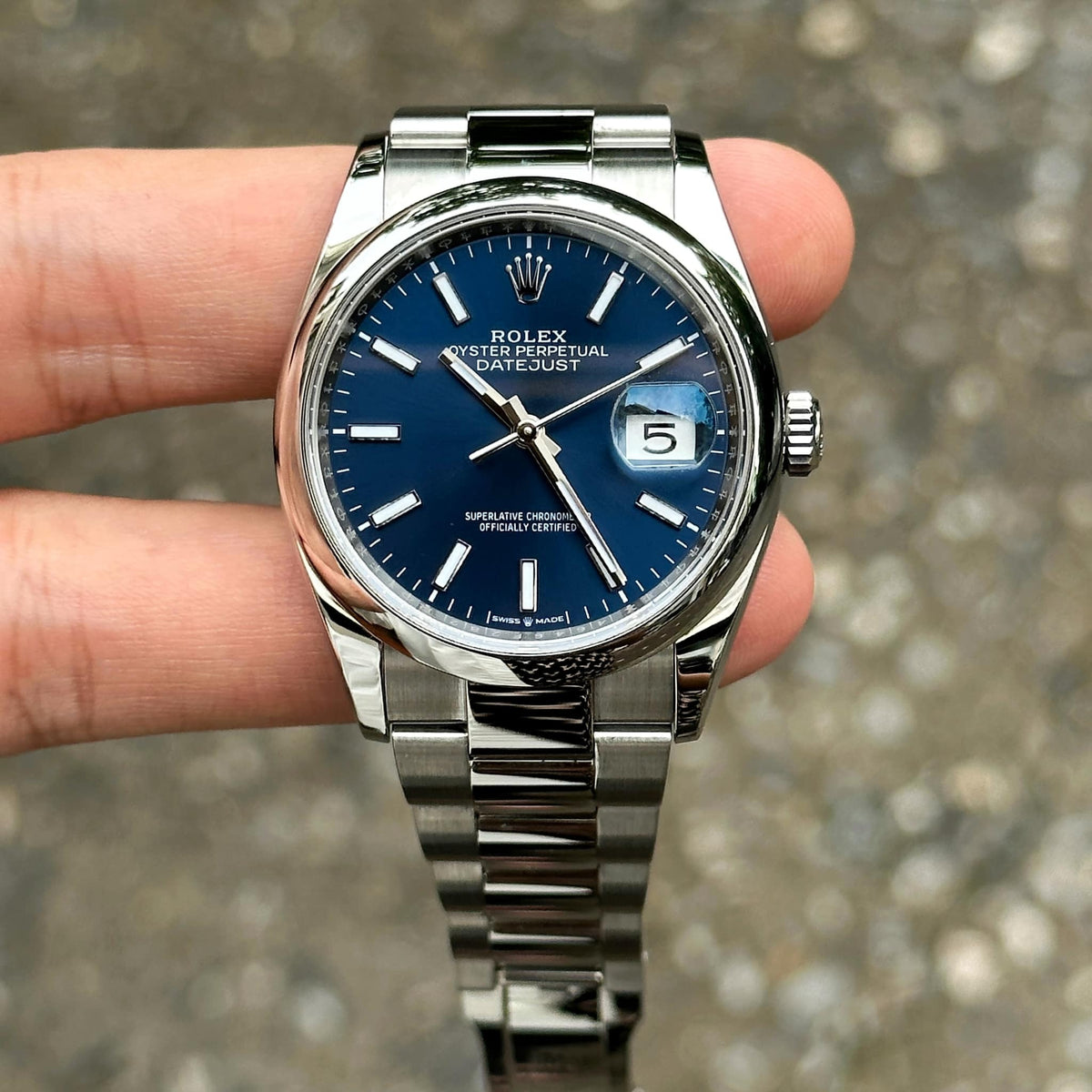 Rolex Datejust 36 Mm Oystersteel Bright Blue M126200 0006